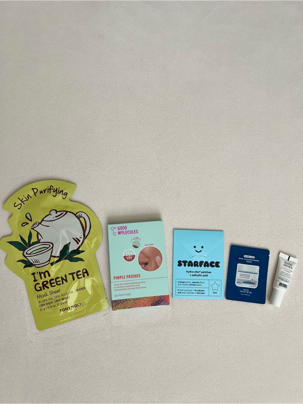 5 Piece Skincare Bundle (Good Molecules, TonyMoly, Sunday Riley)
